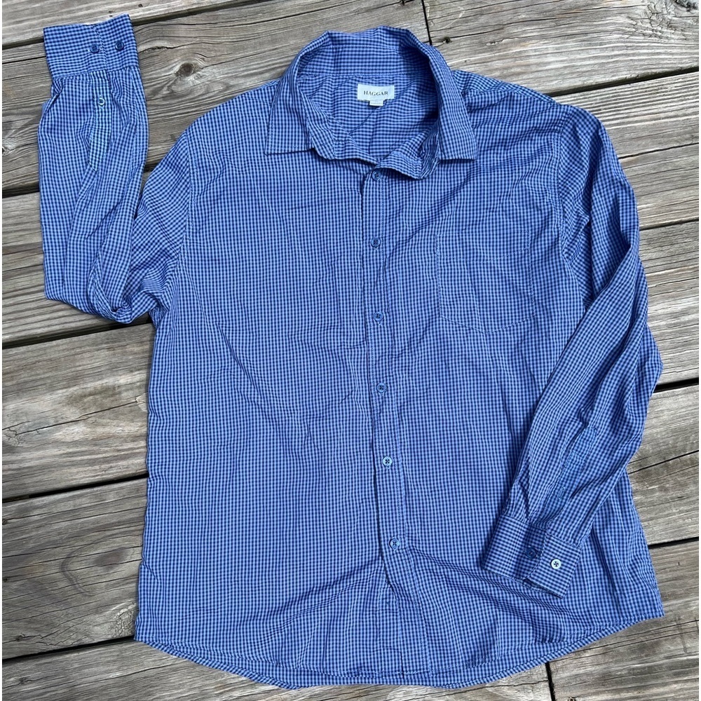 Haggar extra large button up casual long sleeve shirt - Men’s